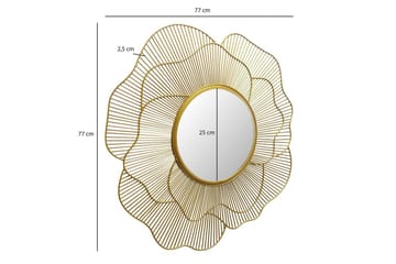 Spegel Wohnling Rosmetallram rund 77 cm modern - Inredning - Spegel - Hallspegel