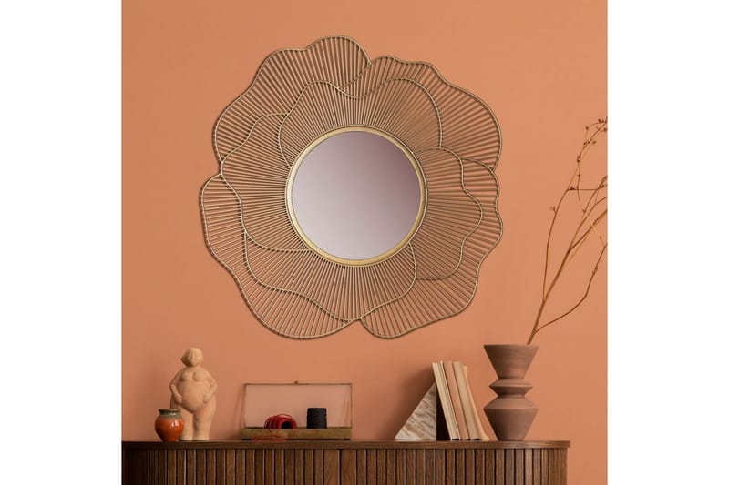 Spegel Wohnling Rosmetallram rund 77 cm modern - Inredning - Spegel - Hallspegel