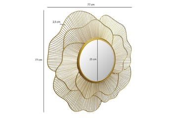 Spegel Wohnling Rosmetallram rund 77 cm modern - Inredning - Spegel - Hallspegel