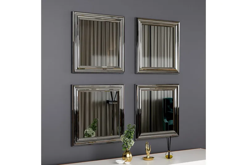 Spegelset (4 delar) Miyo Argentu - Zurellentu - Inredning - Spegel - Spegelmöbler - Spegelkub