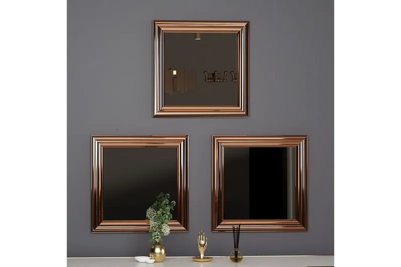 Spegelset (3 delar) Gausberto Brons - Brons - Inredning - Spegel - Hallspegel