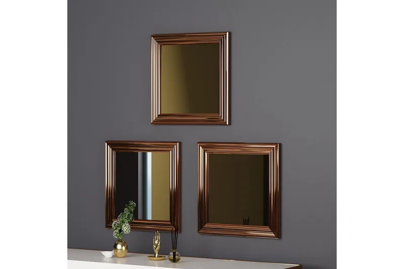 Spegelset (3 delar) Gausberto Brons - Brons - Inredning - Spegel - Hallspegel