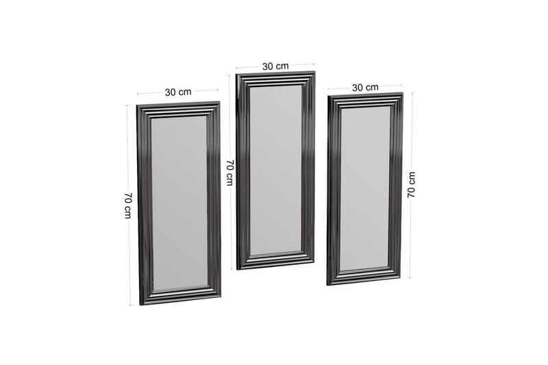 Spegelset (3 delar) Sudavia Argentu - Zurellentu - Inredning - Spegel - Hallspegel