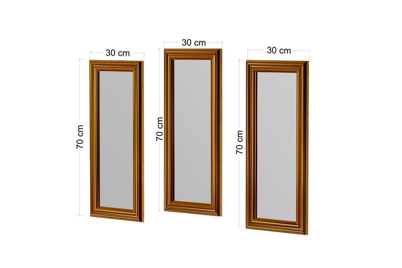 Spegelset (3 delar) Sudavia Brons - Brons - Inredning - Spegel - Hallspegel