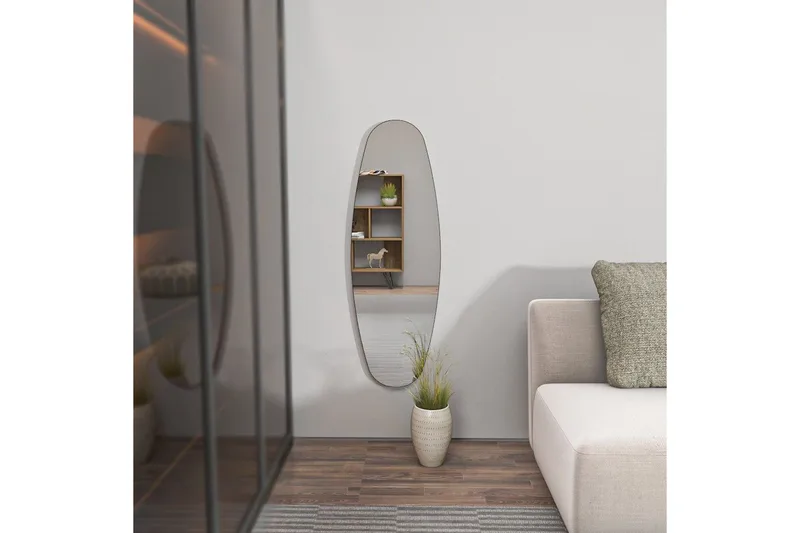 Stationsspegel Keiichi Transparent - Ljusfärgat trä - Inredning - Spegel - Hallspegel