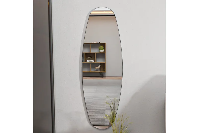 Stationsspegel Keiichi Transparent - Ljusfärgat trä - Inredning - Spegel - Hallspegel