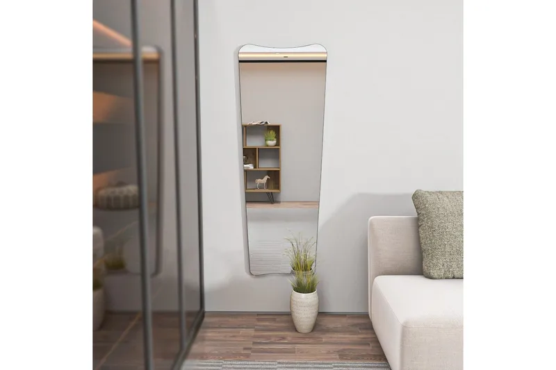 Stationsspegel Vitros Transparent / Svart - Svart/Vit - Inredning - Spegel - Hallspegel