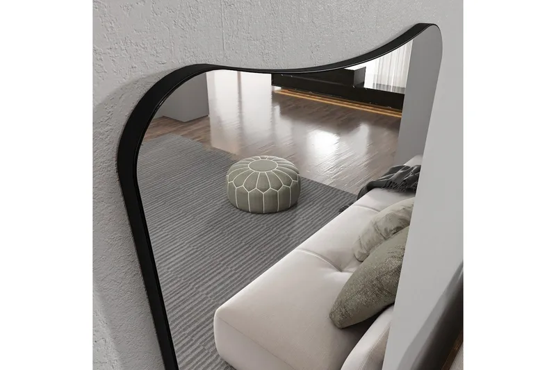 Stationsspegel Vitros Transparent / Svart - Svart/Vit - Inredning - Spegel - Hallspegel