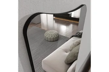 Stationsspegel Vitros Transparent / Svart - Svart/Vit - Inredning - Spegel - Hallspegel