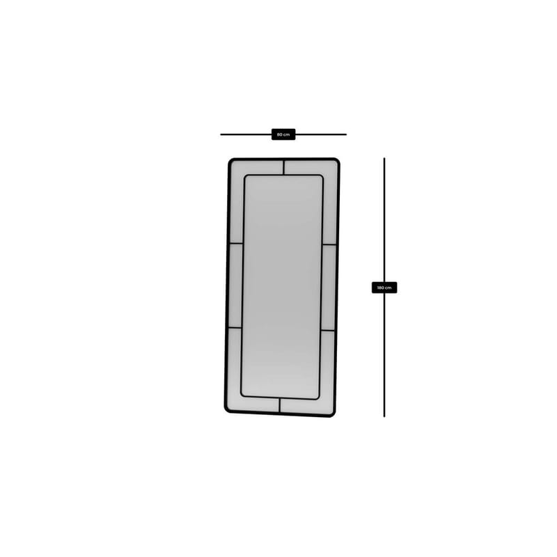 Sylron Golvspegel 80x180 cm - Svart - Inredning - Spegel - Golvspegel