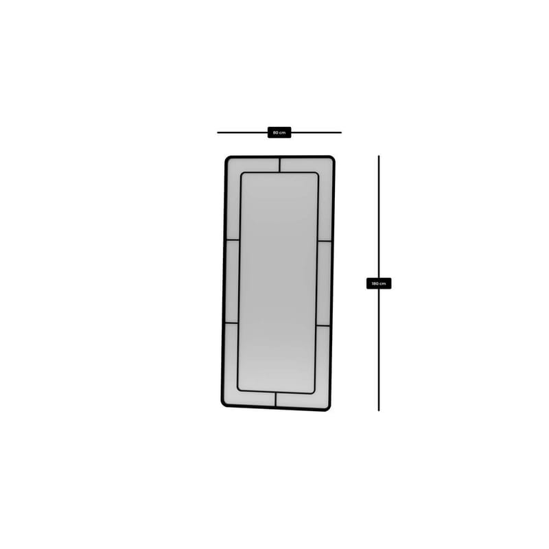 Sylron Golvspegel 80x180 cm - Svart - Inredning - Spegel - Golvspegel