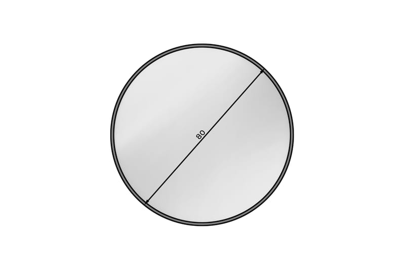 Vägghängd Spegel Divissi Rund 80 cm - Svart - Inredning - Spegel - Hallspegel