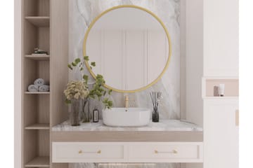 Vägghängd Spegel Gerbinie 80 cm - Guld - Inredning - Spegel - Hallspegel