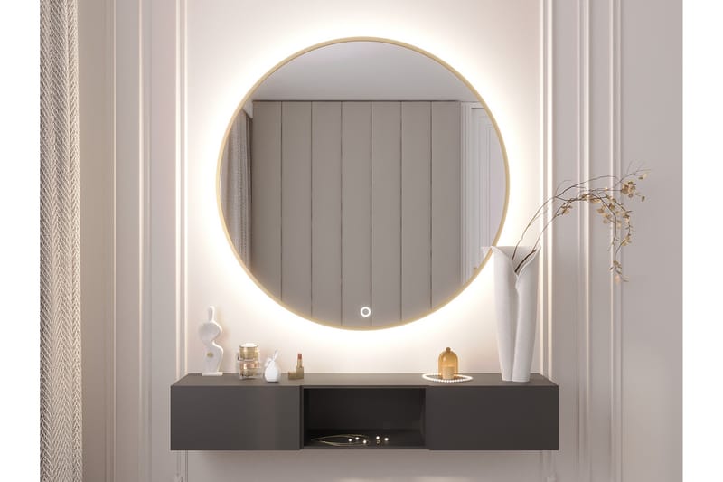 Vägghängd Spegel Gerbinie 80 cm - Guld - Inredning - Spegel - Hallspegel