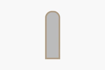 Vägghängd Spegel Rusele Svängd 50 cm - Beige - Inredning - Spegel - Hallspegel