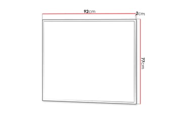 Vägghängd Spegel Simply Rektangulär 92 cm - Grå - Inredning - Spegel - Hallspegel