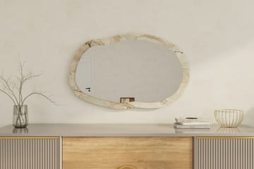 Vägghängd Spegel Zeo 52 cm - Beige - Inredning - Spegel - Hallspegel