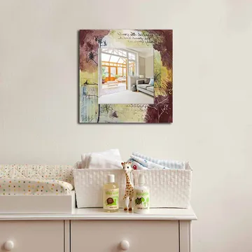 Armavir Dekorspegel 50x50 cm Abstract - Plexiglas/Flerfärgad - Inredning - Spegel - Väggspegel