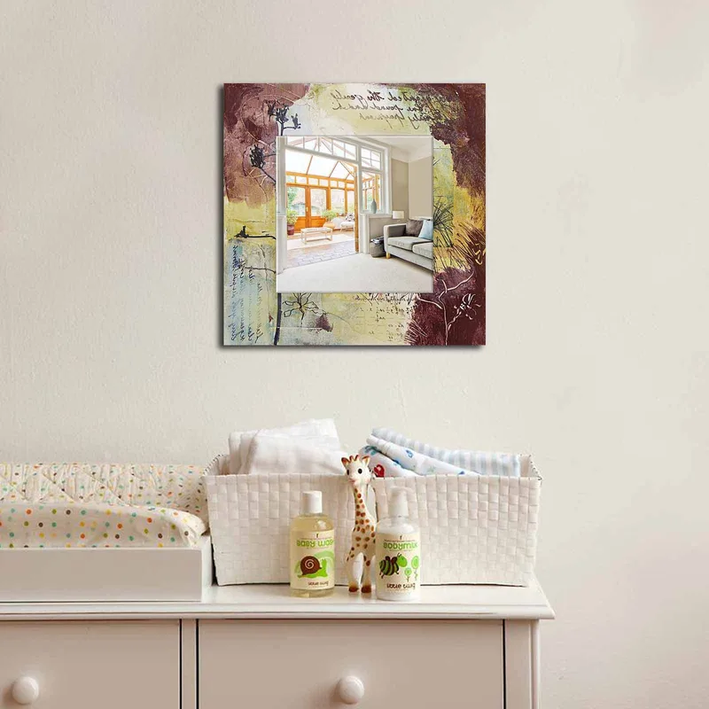 Armavir Dekorspegel 50x50 cm Abstract - Plexiglas/Flerfärgad - Inredning - Spegel - Väggspegel