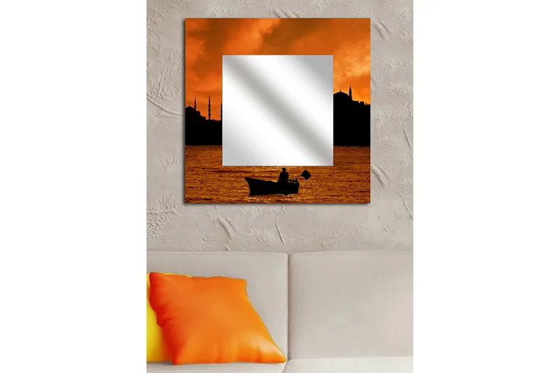 Armavir Dekorspegel 50x50 cm City Istanbul, Plexiglas/Flerfärgad