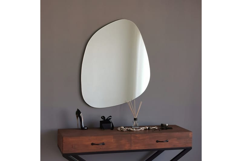 Asymmetrisk Spegel 67x85 cm - Svart - Hallspegel - Väggspegel
