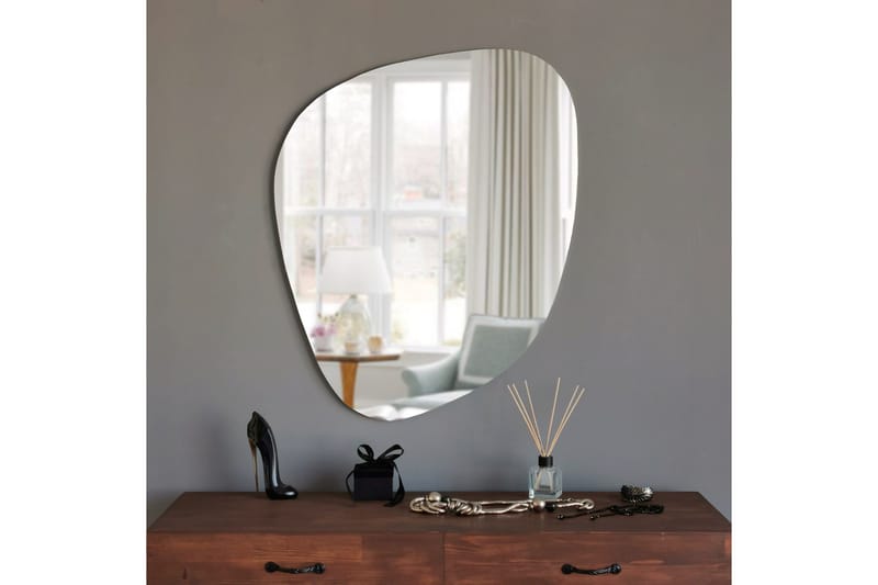 Asymmetrisk Spegel 67x85 cm - Svart - Inredning - Spegel - Väggspegel