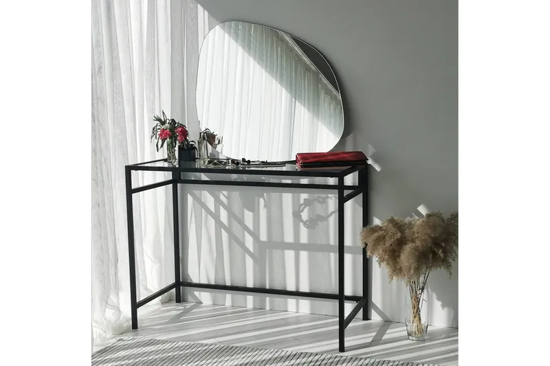 Asymmetrisk Spegel 67x85 cm - Svart - Inredning - Spegel - Väggspegel