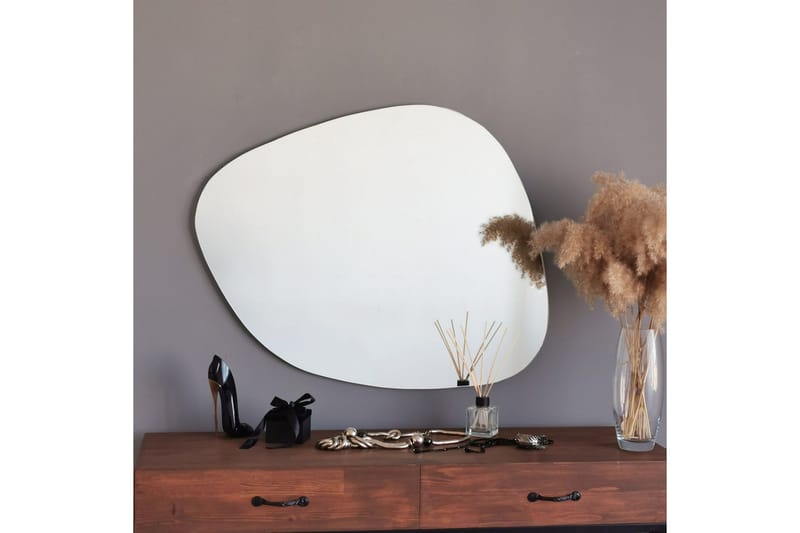 Asymmetrisk Spegel 67x85 cm - Svart - Inredning - Spegel - Väggspegel