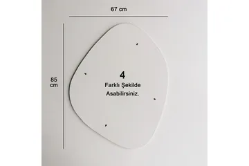 Asymmetrisk Spegel 67x85 cm - Svart - Inredning - Spegel - Väggspegel