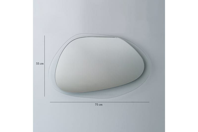 Asymmetrisk Väggspegel Banize 55x75 cm - Härdat Glas - Hallspegel - Väggspegel