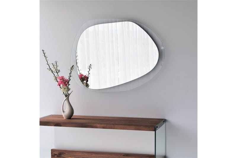 Asymmetrisk Väggspegel Banize 55x75 cm - Härdat Glas - Inredning - Spegel - Väggspegel