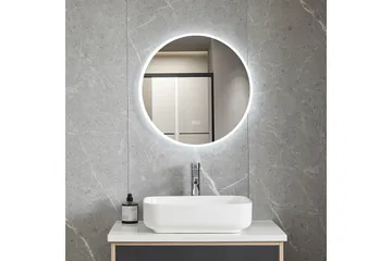 Badrumsspegel Rund 60 cm med LED-belysning och anti-fog - Lyfco - Inredning - Spegel - Väggspegel