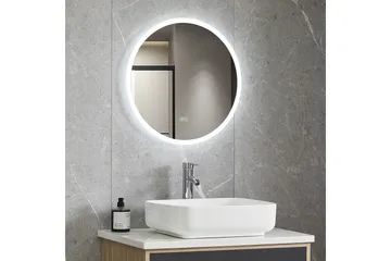 Badrumsspegel Rund 60 cm med LED-belysning och anti-fog - Lyfco - Inredning - Spegel - Väggspegel