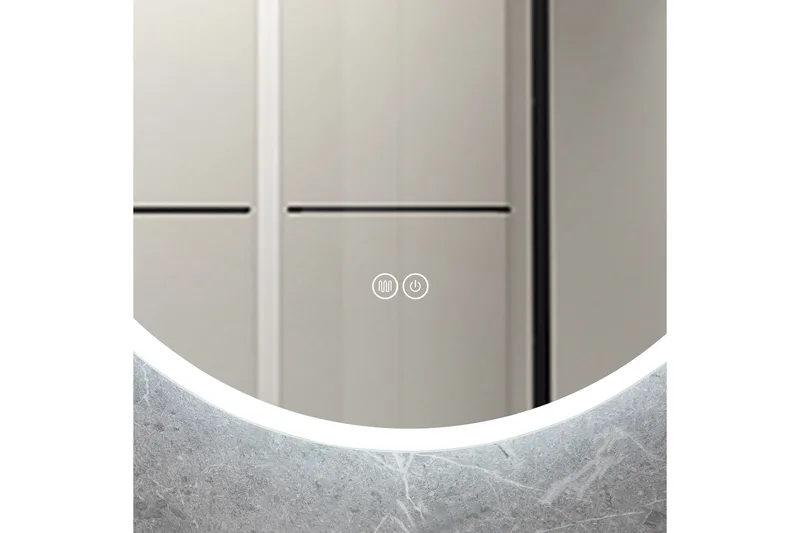 Badrumsspegel Rund 60 cm med LED-belysning och anti-fog - Lyfco - Inredning - Spegel - Väggspegel