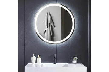 Badrumsspegel Rund 80 cm med LED-belysning, anti-fog och dimmer - Lyfco - Inredning - Spegel - Väggspegel