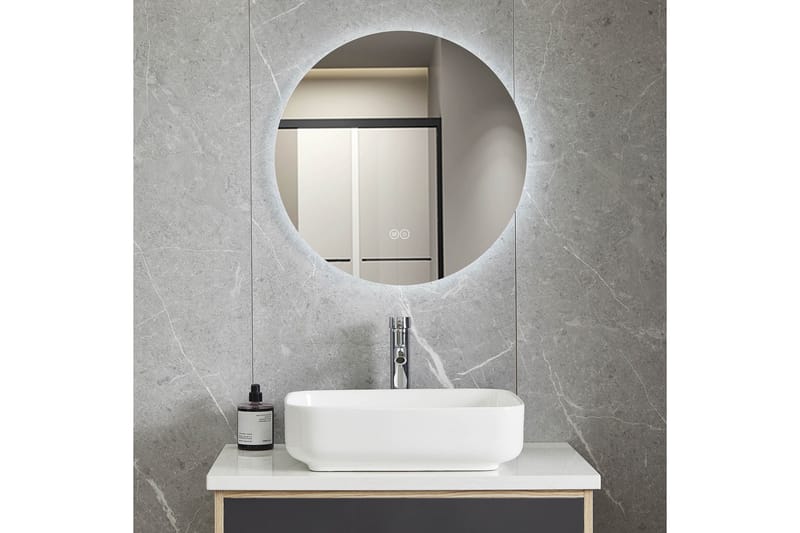 Badrumsspegel Rund 80 cm med LED-belysning och anti-fog - Lyfco - Inredning - Spegel - Väggspegel