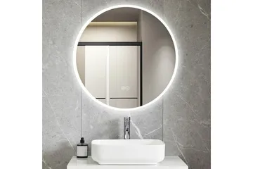 Badrumsspegel Rund 80 cm med LED-belysning och anti-fog - Lyfco - Inredning - Spegel - Väggspegel