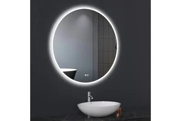 Badrumsspegel Rund 80 cm med LED-belysning och anti-fog - Lyfco - Inredning - Spegel - Väggspegel