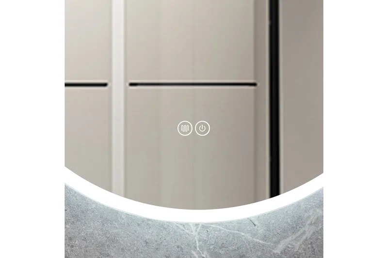 Badrumsspegel Rund 80 cm med LED-belysning och anti-fog - Lyfco - Inredning - Spegel - Väggspegel