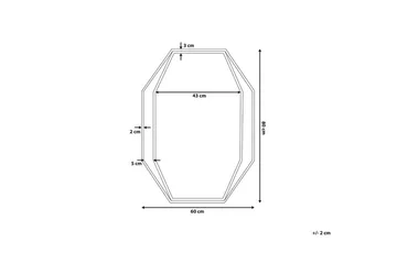 Bagron Spegel 80x60 cm - Grå - Inredning - Spegel - Väggspegel