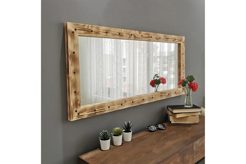 Bahiya Dekorationsspegel 110 cm - Valnöt - Inredning - Spegel - Väggspegel