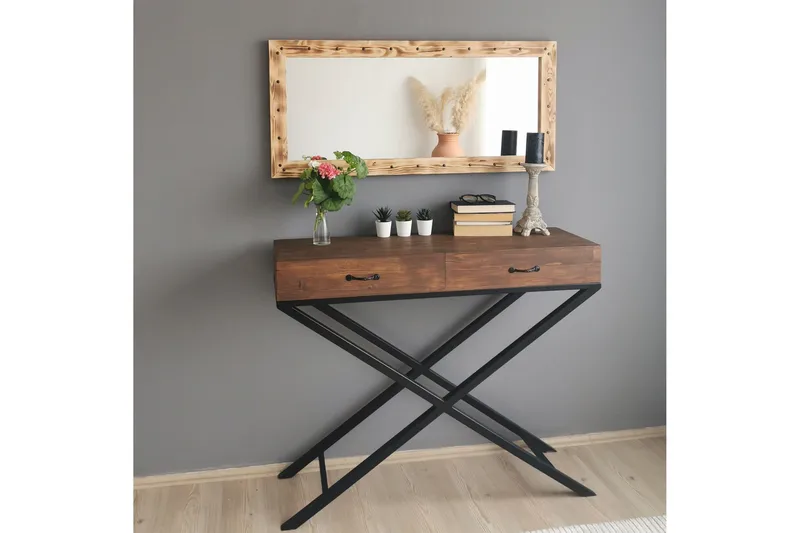 Bahiya Dekorationsspegel 110 cm - Valnöt - Inredning - Spegel - Väggspegel