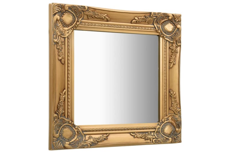 Väggspegel barockstil 40x40 cm guld - Guld - Hallspegel - Väggspegel