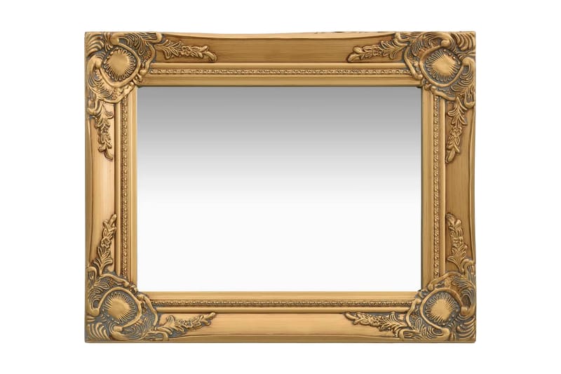 Väggspegel barockstil 50x40 cm guld - Guld - Hallspegel - Väggspegel
