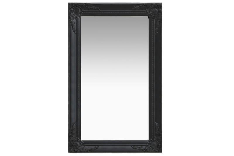 Väggspegel barockstil 50x80 cm svart - Svart - Hallspegel - Väggspegel
