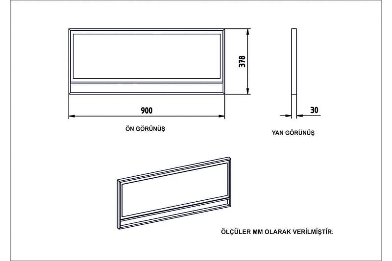 Bascle Spegel 90 cm - Guld|Vit - Inredning - Spegel - Väggspegel