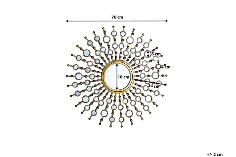 Blois Spegel 70 cm - Guld - Inredning - Spegel - Väggspegel