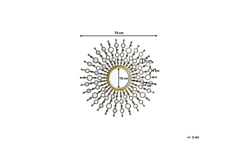 Blois Spegel 70 cm - Guld - Inredning - Spegel - Väggspegel