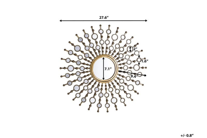 Blois Spegel 70 cm - Guld - Inredning - Spegel - Väggspegel