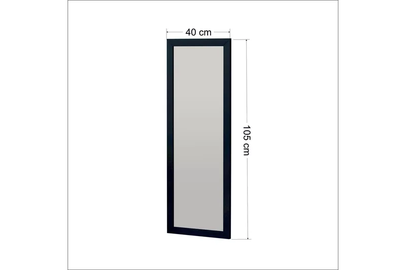 Boos Spegel 40 cm Rektangulär - Svart - Inredning - Spegel - Väggspegel